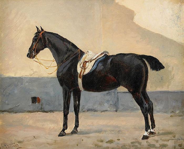 John Arsenius Portrait of a Horse Sweden oil painting art